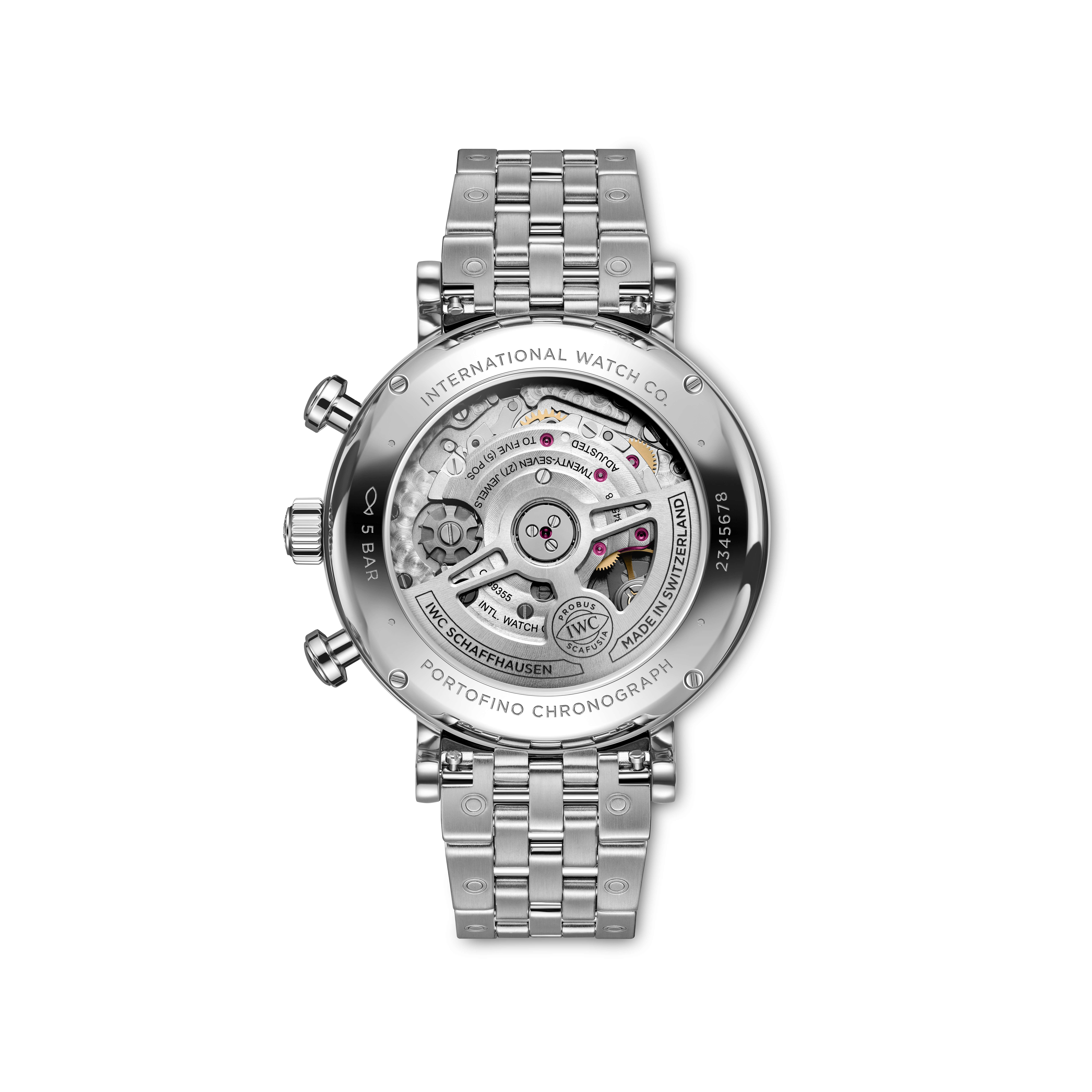 IWC萬國錶柏濤菲諾計時精鋼錶鏈腕錶39